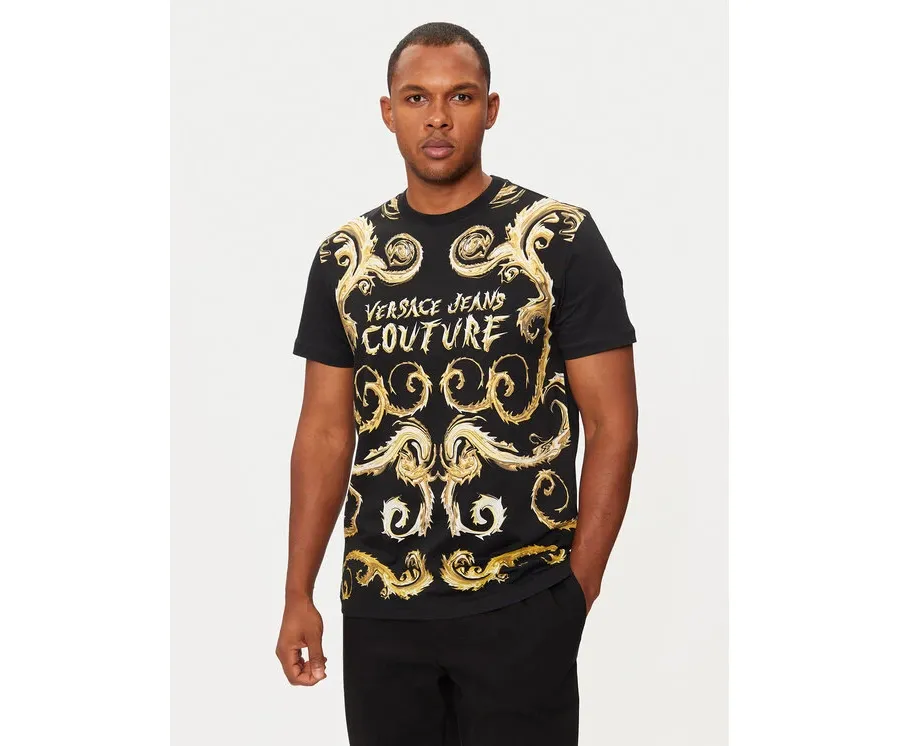 obrazek 1 Versace Jeans Couture T-Shirt 77GAH6SC Czarny Regular Fit