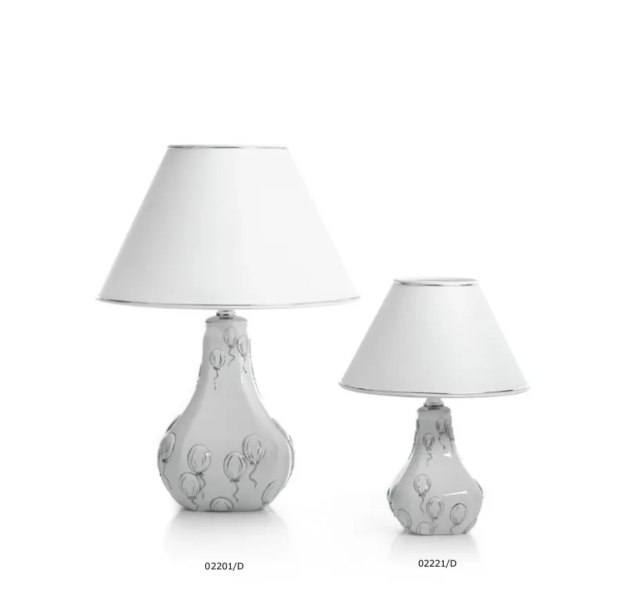 obrazek 2 Urocza porcelanowa lampka ze zdobieniem w kształcie baloników