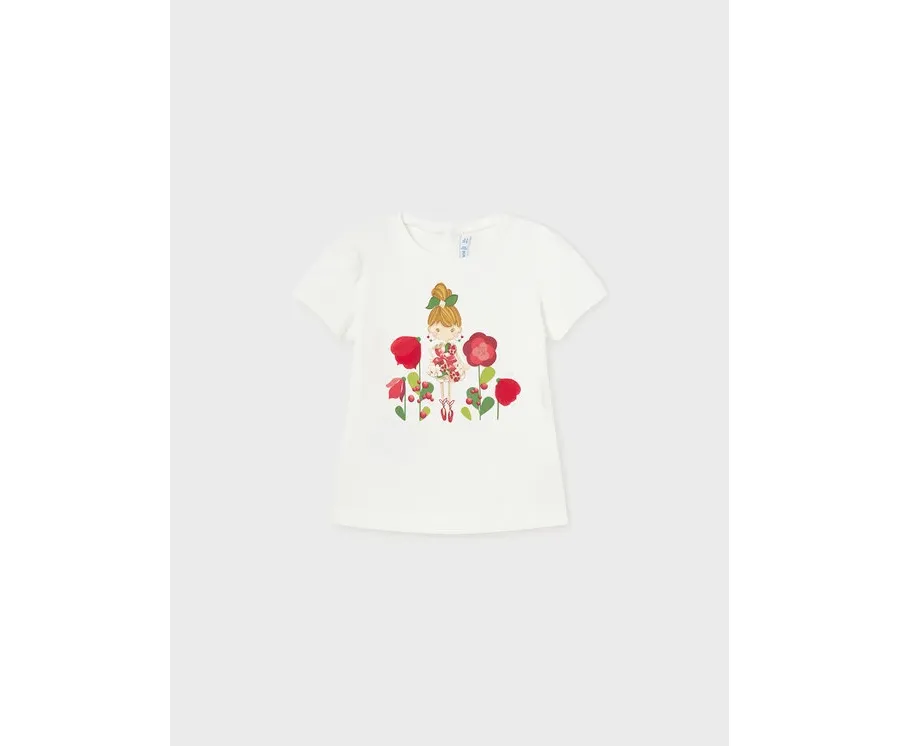 obrazek 1 Mayoral T-Shirt 1005 Beżowy Regular Fit