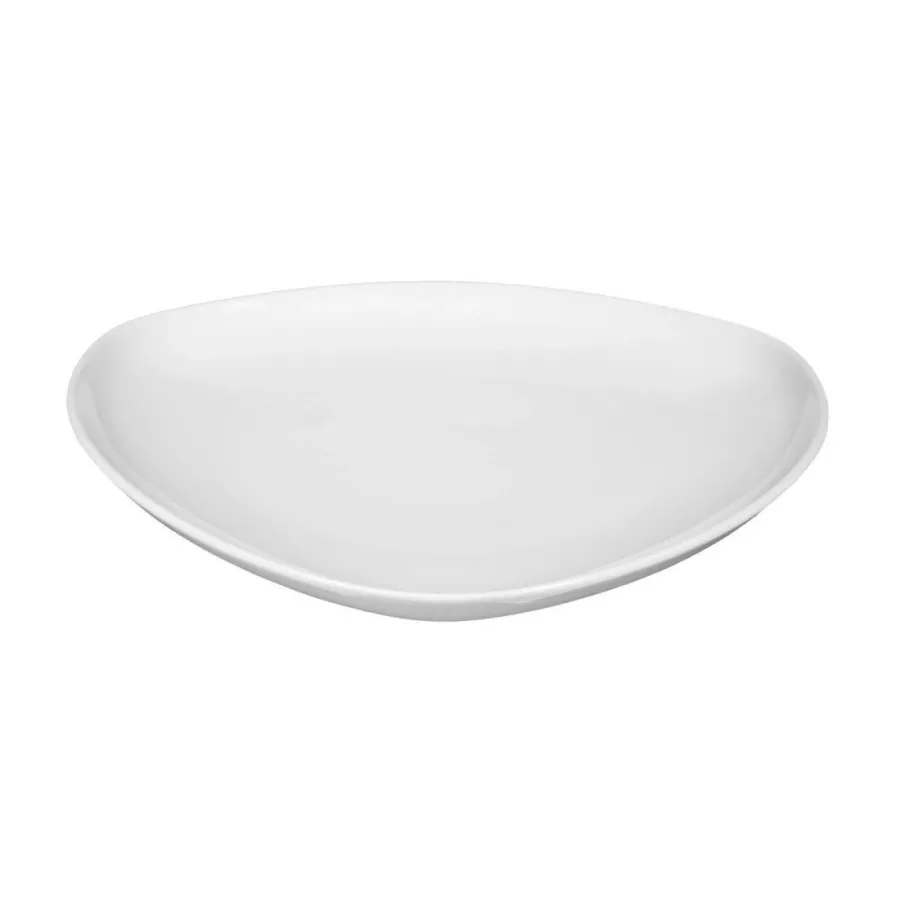 obrazek 3 Biały trójkątny talerz obiadowy 25,5 cm w stylu nowoczesnym - Seltmann Weiden
