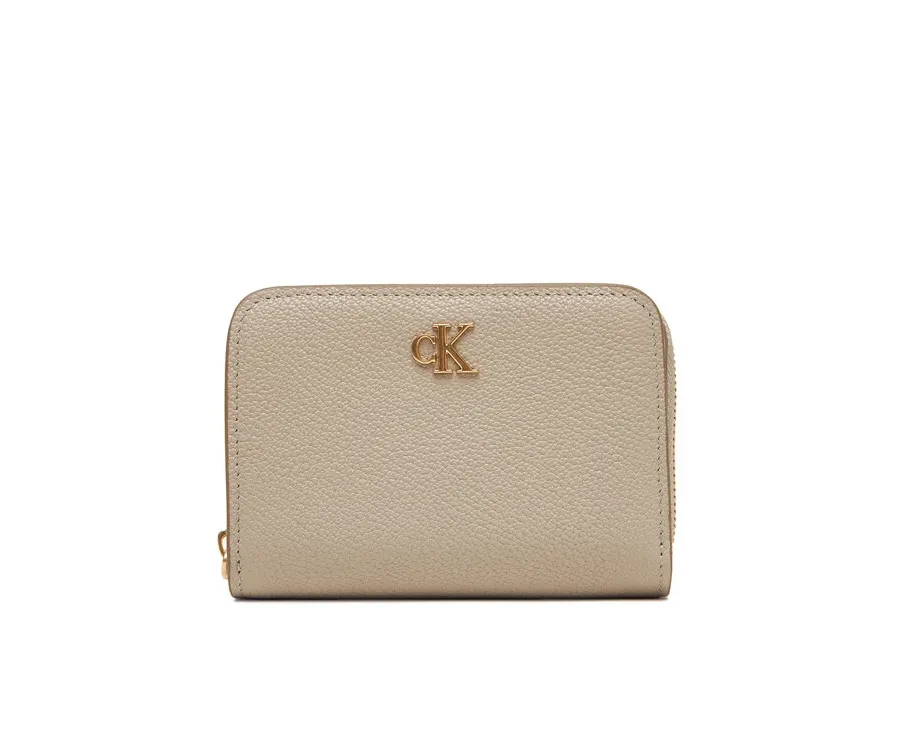 obrazek 1 Calvin Klein Mały Portfel Damski Minimal Monogrm Lthr Med Flap Zi LV04F1064G Brązowy