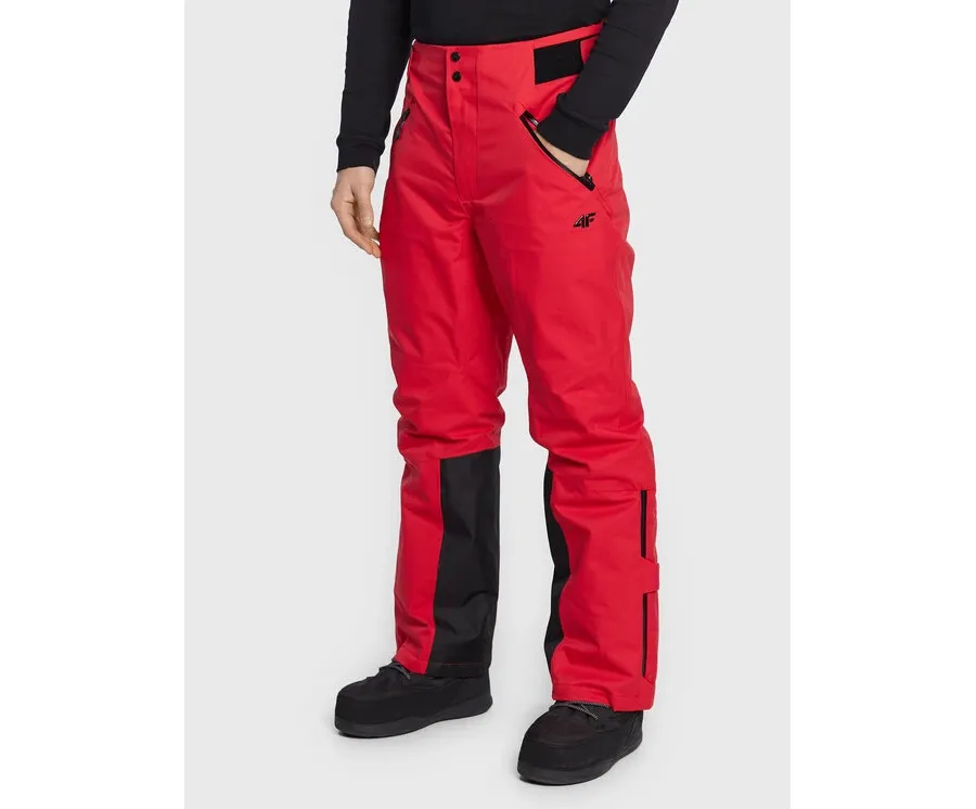 obrazek 1 4F Spodnie narciarskie H4Z22-SPMN006 Czerwony Regular Fit