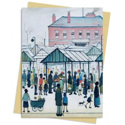 Zdjęcie Pakiet kartek na życzenia (L.S. Lowry: Scena rynkowa) - Flame Tree Publishing