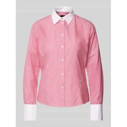 Zdjęcie Bluzka koszulowa z wyhaftowanym logo model ‘Barbyna’