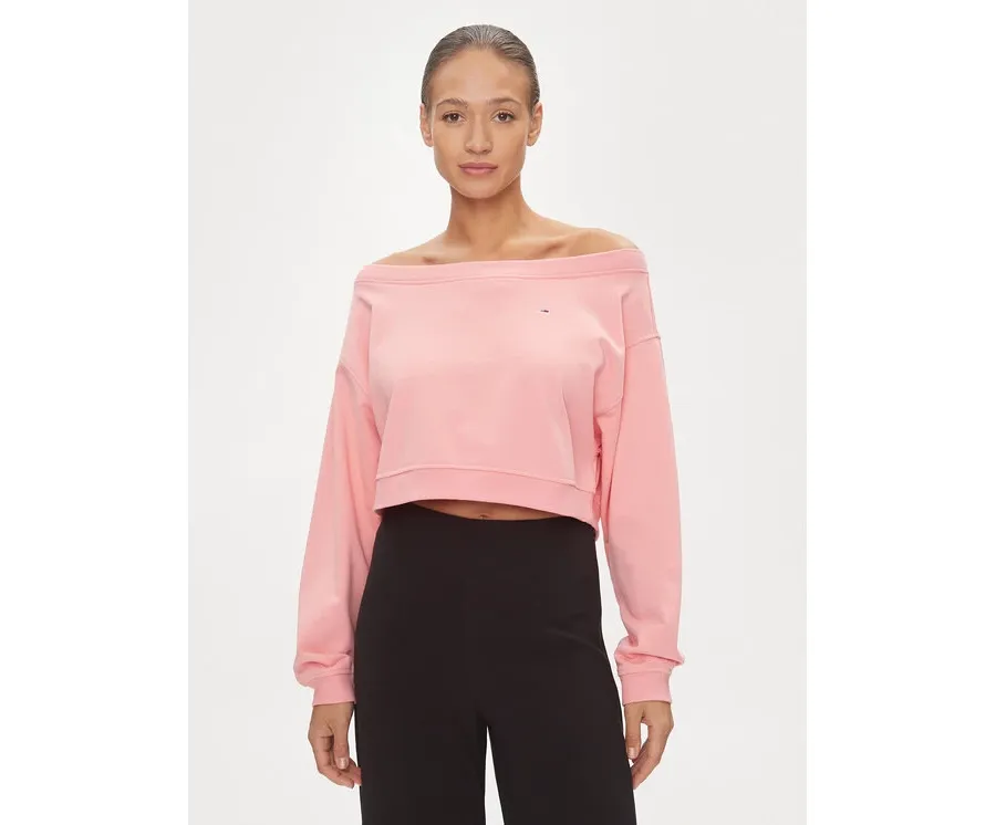 obrazek 1 Tommy Jeans Bluza DW0DW17956 Różowy Cropped Fit