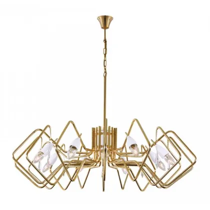 Zdjęcie Ekstrawagancki żyrandol Sonata z pozłacanego mosiądzu