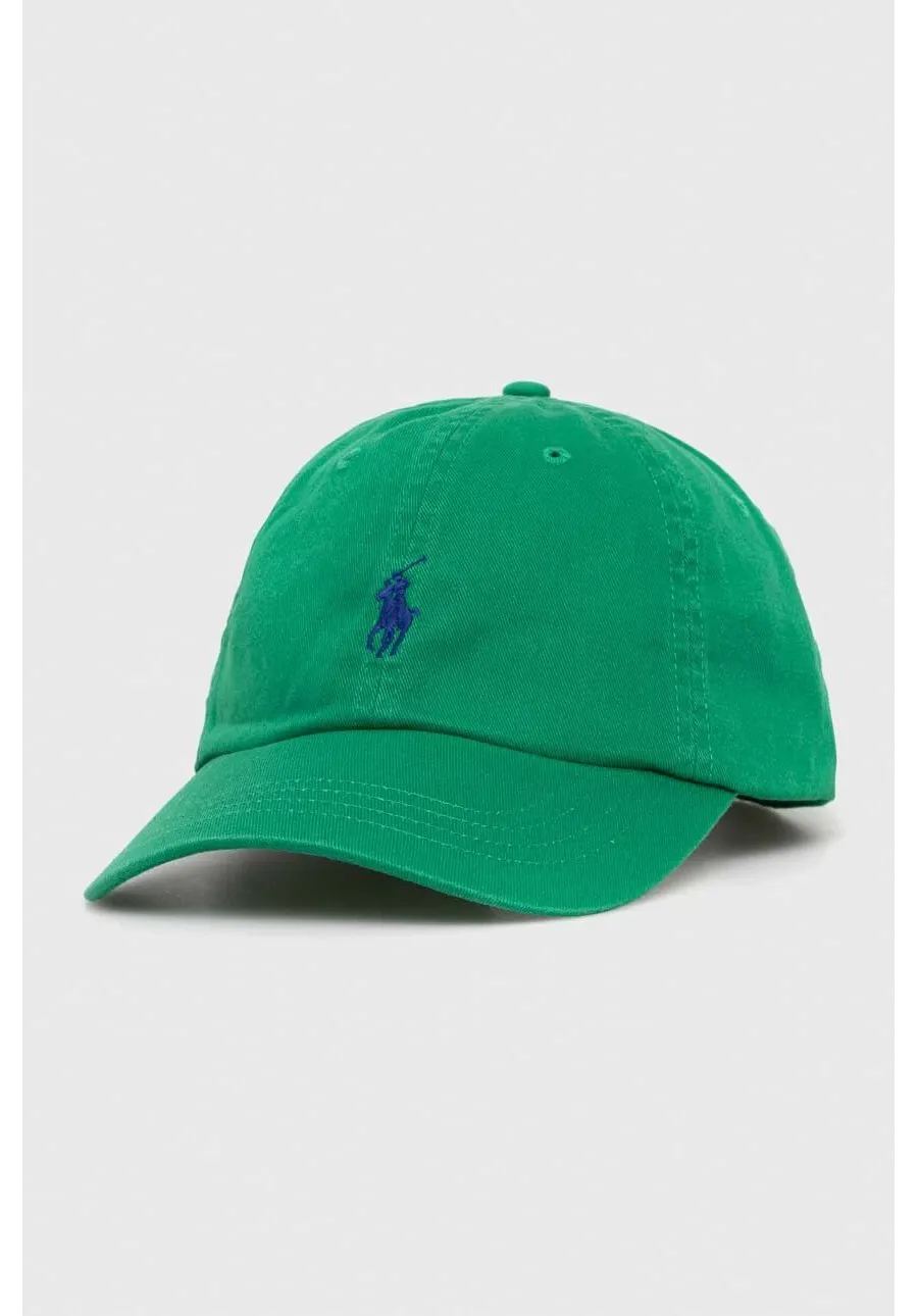 obrazek 1 Polo Ralph Lauren czapka z daszkiem bawełniana kolor zielony gładka 211912843