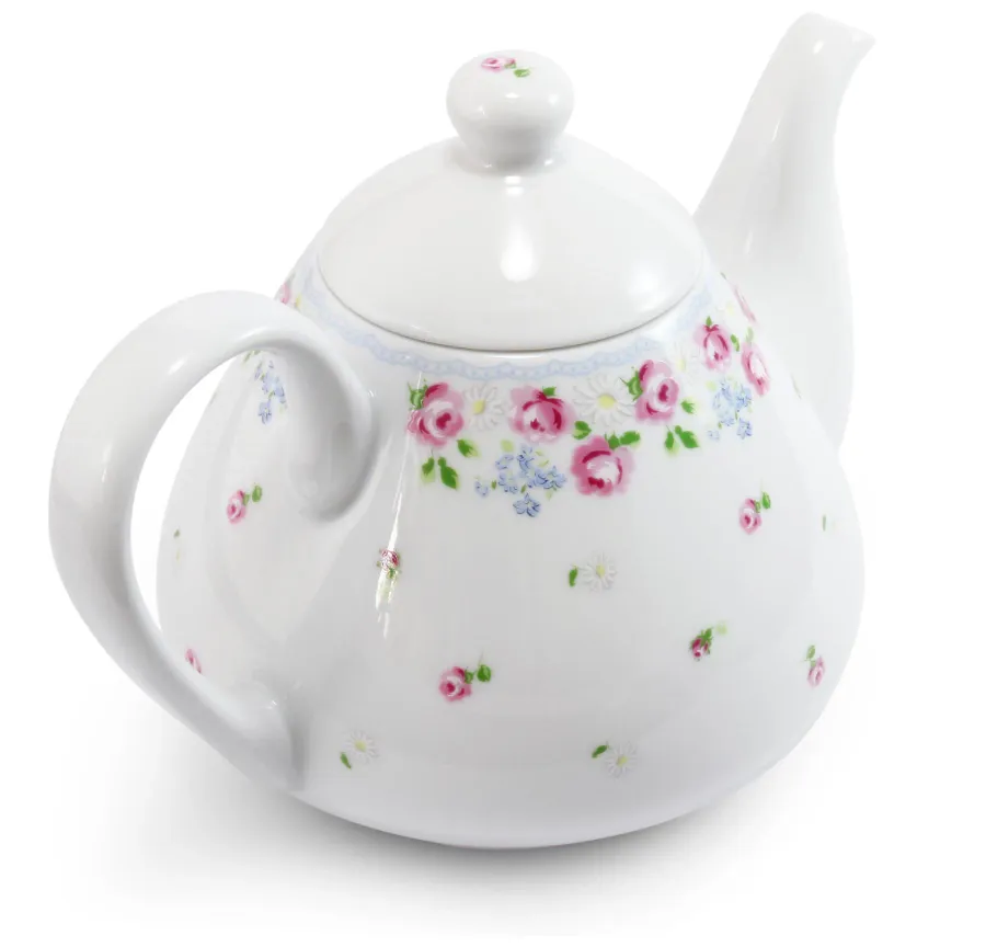obrazek 2 Wyjątkowy porcelanowy czajniczek o kwiatowym zdobieniu z kolekcji RoseLine - Leander