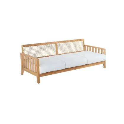 Zdjęcie Wyjątkowa sofa Synthesis 210 cm wykonana z drewna tekowego