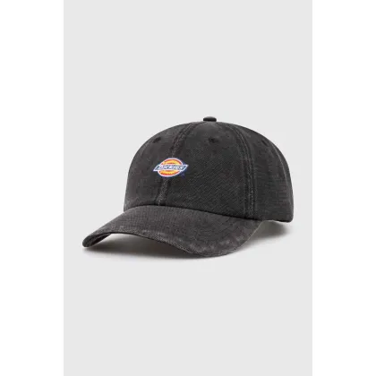 Zdjęcie Dickies czapka z daszkiem bawełniana kolor czarny z aplikacją