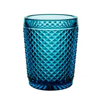 Picture A classic set of four blue old fashion whiskey glasses with a relief motif - Vista Alegre