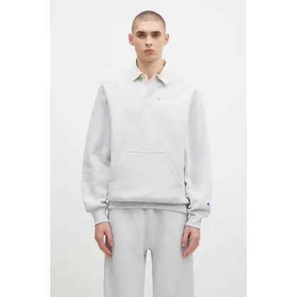 Zdjęcie Champion bluza Polo Neck Sweatshirt męska kolor szary melanżowa 220708