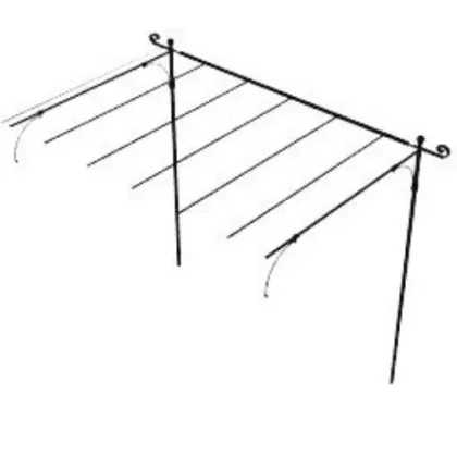 Zdjęcie Płaskie przedłużenie wolnostojącej pergoli Solaire 186×268 cm