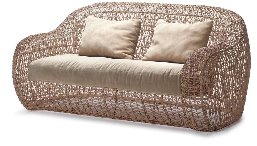 obrazek 1 Niesamowita luksusowa sofa z rattanu od Kenneth Cobonpue