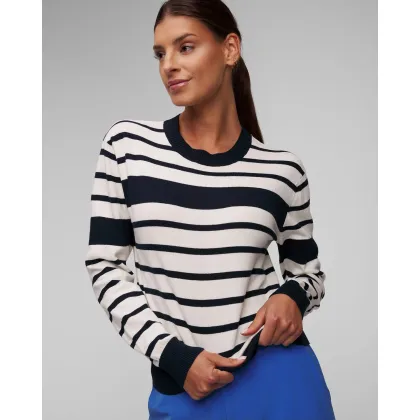 Zdjęcie Biało-granatowy Sweter Damski Helly Hansen Skagen Sweater 2.0