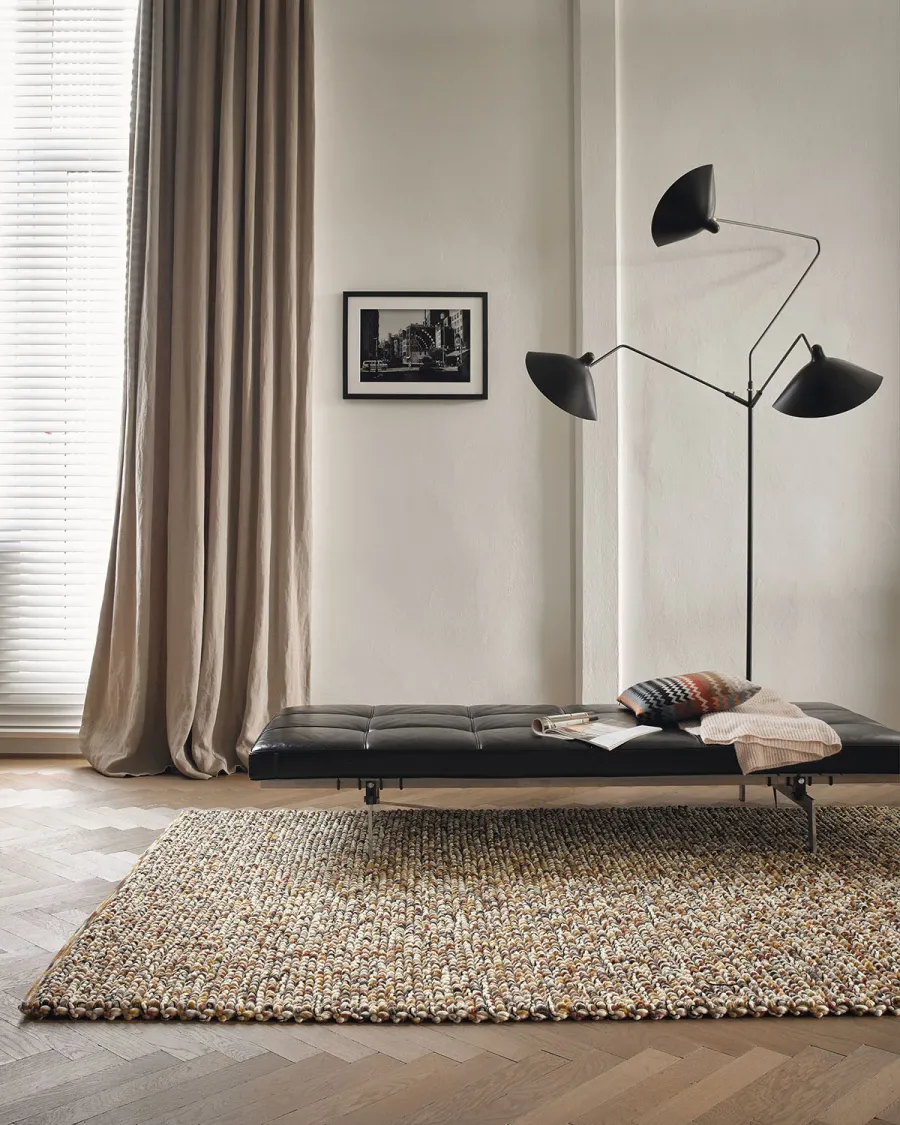 obrazek 3 Subtelny beżowo żółty dywan pleciony - MARBLE 29502