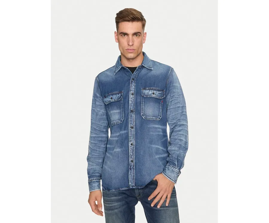 obrazek 1 Replay Koszula jeansowa M4074 .000.624 72A Niebieski Regular Fit REPLAY