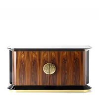 Picture Chest of drawers with two rounded doors H.75xL.150xP.55 cm