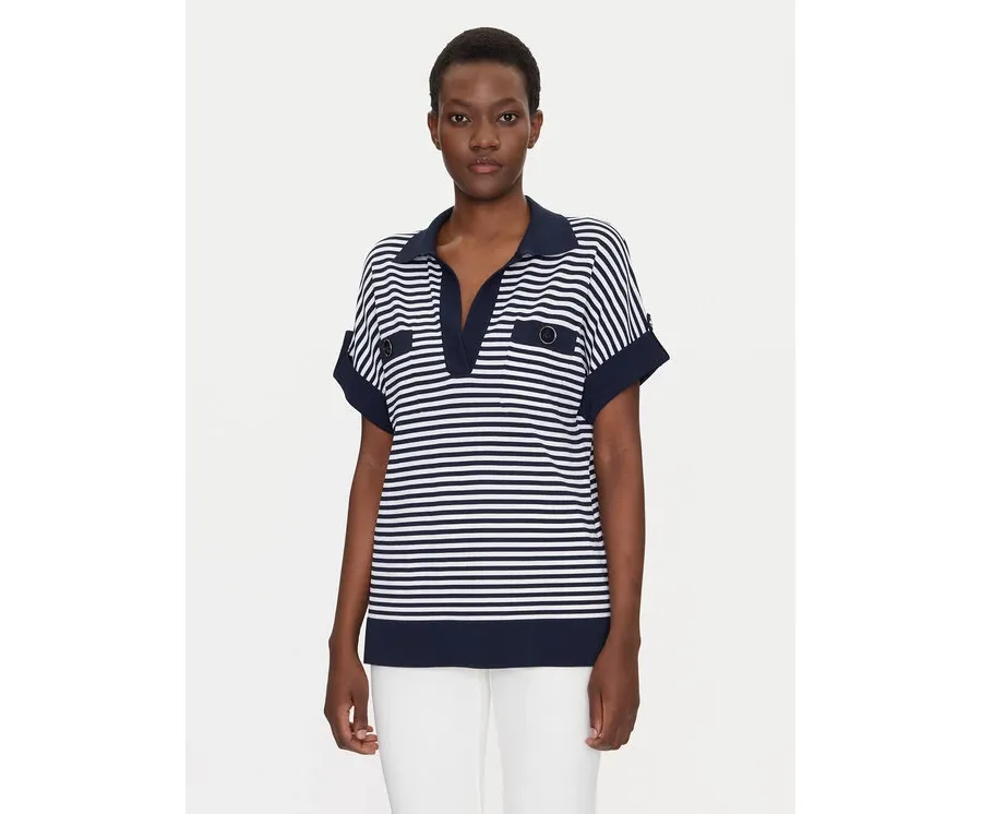 obrazek 1 Luisa Spagnoli Polo Caio 58672 Biały Regular Fit