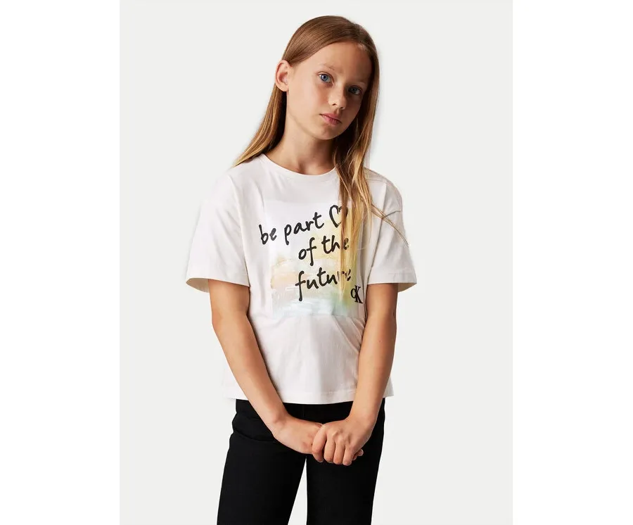 obrazek 1 Calvin Klein Jeans T-Shirt City Graphic IG0IG02812 Écru Regular Fit