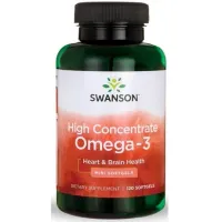 Zdjęcie Swanson High Concentrate Omega-3 Kwasy omega-3 z oleju z ryb Kapsułki