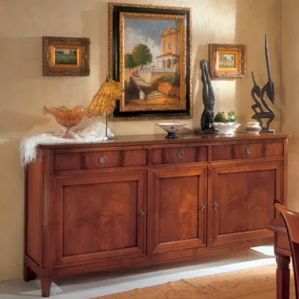 Zdjęcie Włoski antyczny kredens z drewna litego