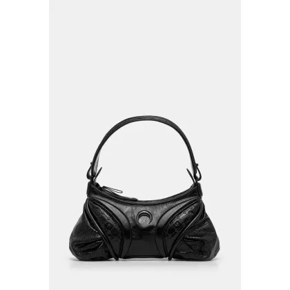 Zdjęcie Marine Serre torebka skórzana Moonogram Embossed Leather Futura kolor czarny WBA010A.CLEA0051