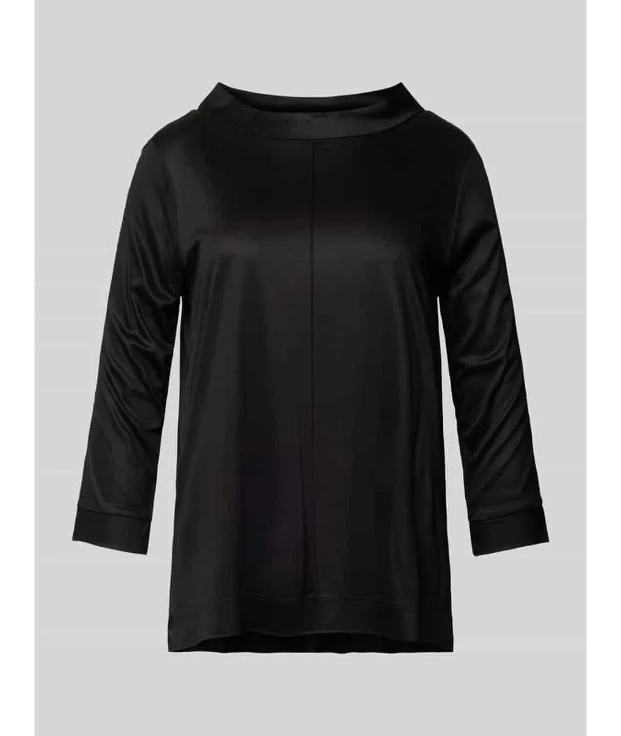 obrazek 1 Bluzka o kroju regular fit z wiskozy ze stójką