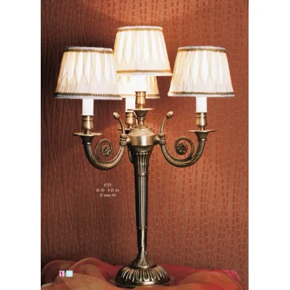 Picture Baroque style lamp with four lights and lampshades - Il Paralume Marina