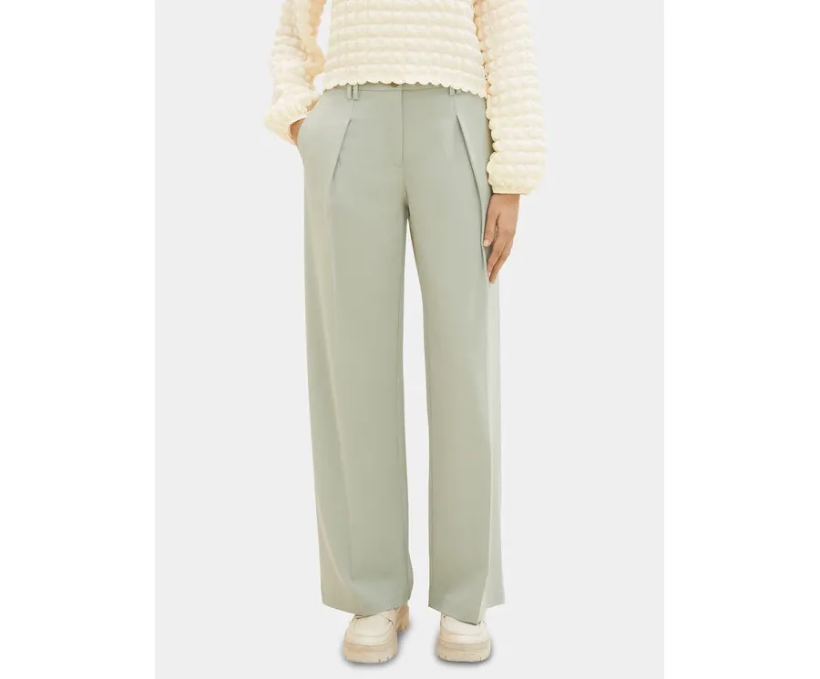 obrazek 1 Tom Tailor Spodnie materiałowe 1040686 Zielony Wide Leg