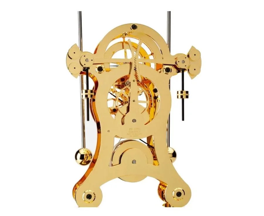 obrazek 7 Fantastyczny zegar ozdobny z pozłacanym mechanizmem na biurko