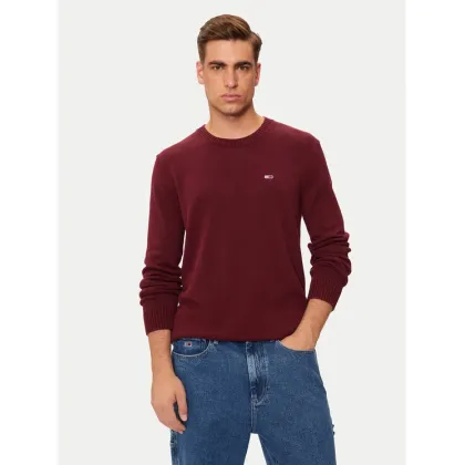 Zdjęcie Tommy Jeans Sweter Essential DM0DM18370 Bordowy Slim Fit
