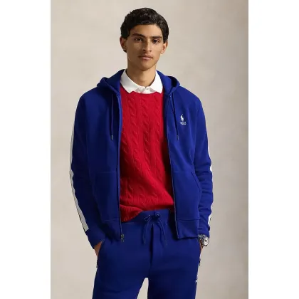 Zdjęcie Polo Ralph Lauren bluza męska kolor niebieski z kapturem gładka 710953165
