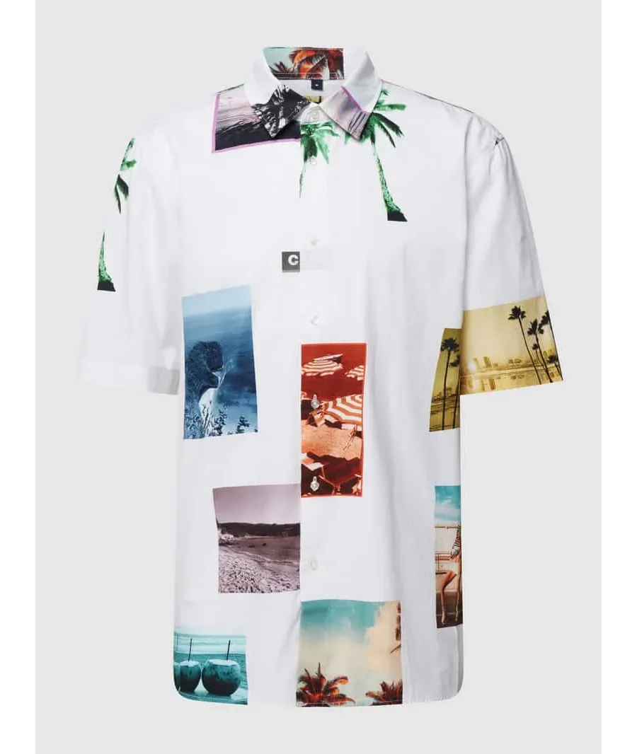 obrazek 1 Koszula casualowa o kroju relaxed fit ze wzorem na całej powierzchni