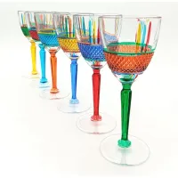 Zdjęcie Włoski komplet 6 kieliszków Diamonds do wina