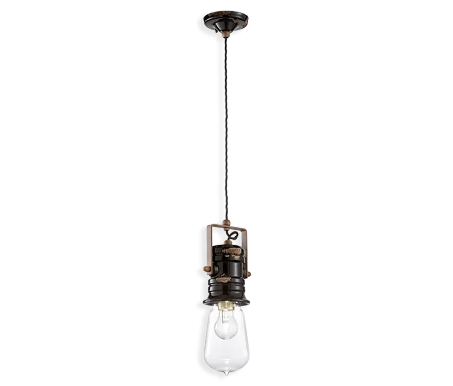 obrazek 1 Mała lampa wisząca Urban w stylu retro z Włoch