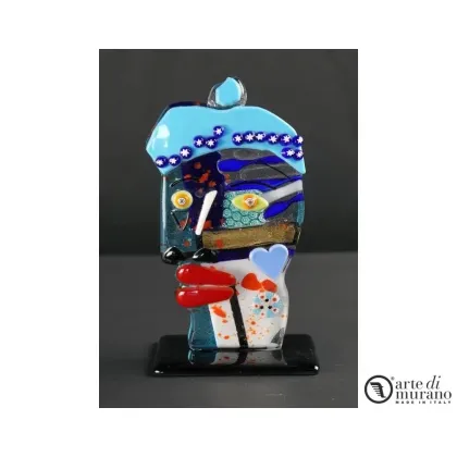 Zdjęcie Szykowna rzeźba Picasso Pop Art Abstrakcyjne szkło Murano