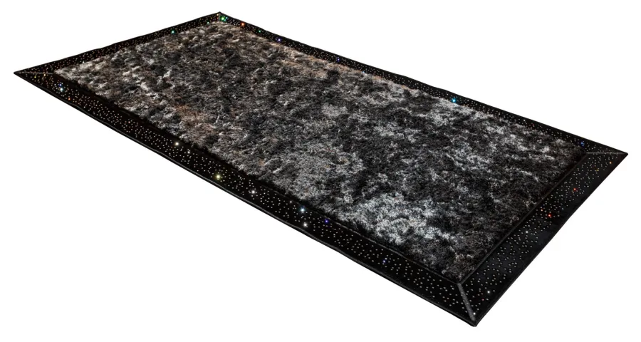 obrazek 1 Czarny ekskluzywny dywan z kryształami Preciosa model Onyx
