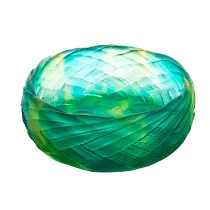 Zdjęcie Stylowa kryształowa misa inspirowana liśćmi roślin – marka Daum