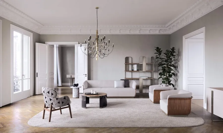 obrazek 4 Gustowny modernistyczny stolik serwisowy - do salonu