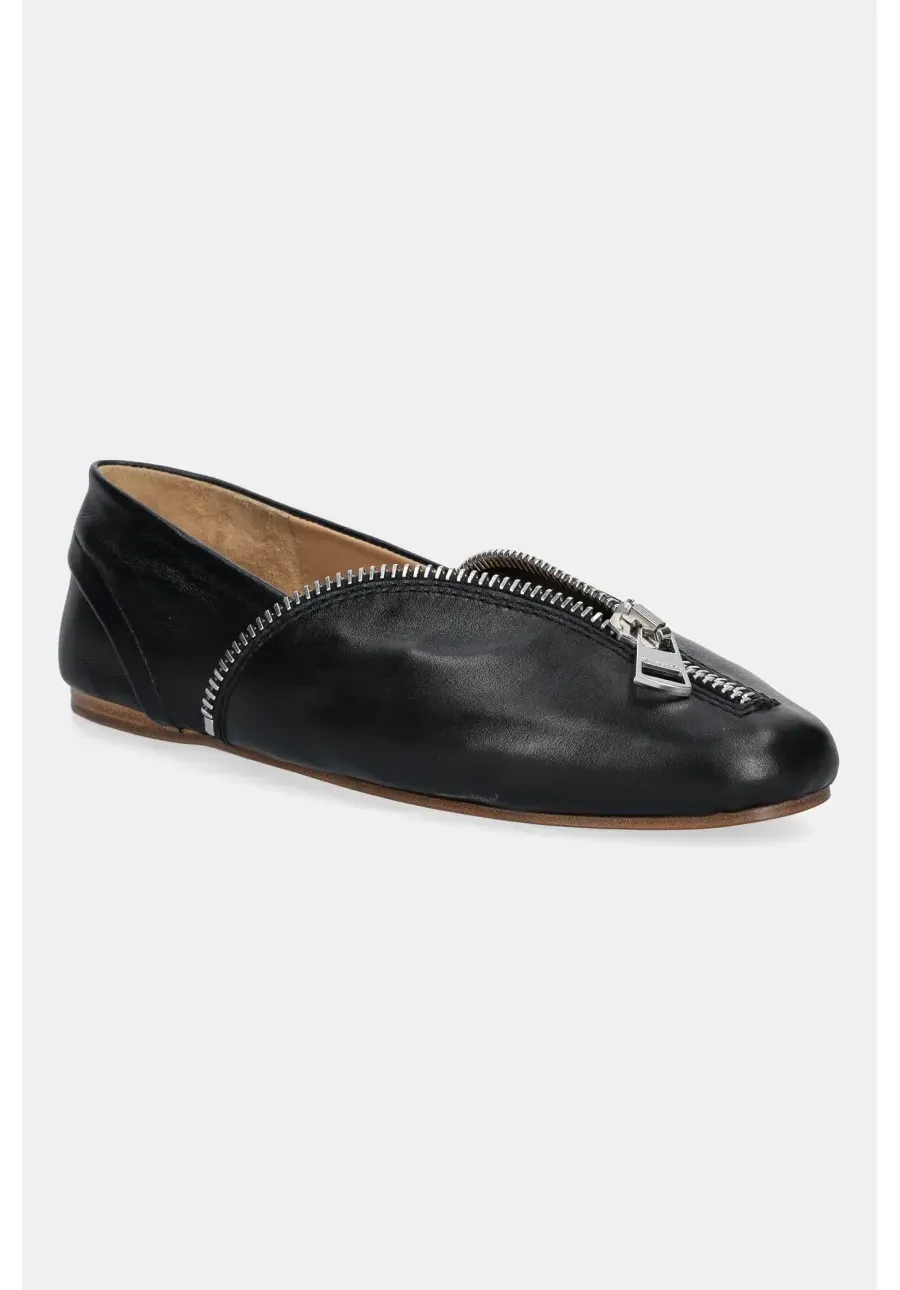 obrazek 1 JW Anderson baleriny skórzane Biker Ballerina kolor czarny BL0032 LA0268 999