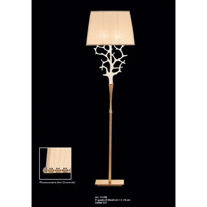 Zdjęcie Lampa podłogowa z białym koralowym i żółtym stożkowym kloszem - Il Paralume Marina