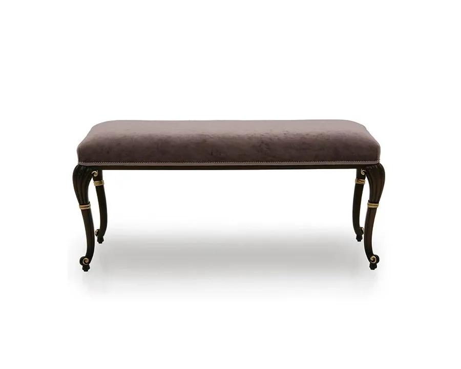 obrazek 2 Brązowa elegancka ławka w stylu klasycznym - Sevensedie