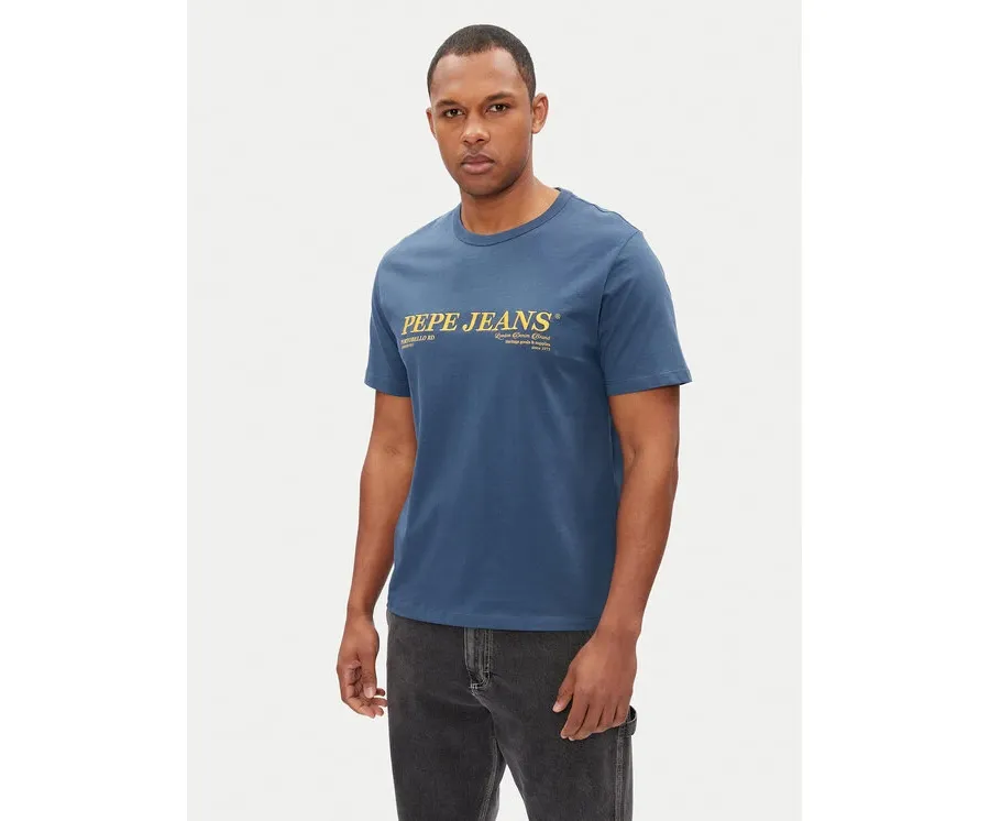 obrazek 1 Pepe Jeans T-Shirt Dylan PM509728 Niebieski Regular Fit