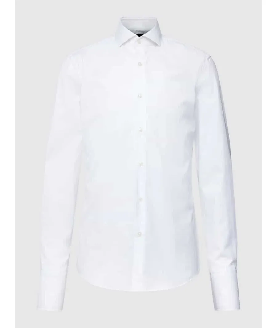 obrazek 1 Koszula biznesowa o kroju slim fit z kołnierzykiem typu cutaway model ‘Hank’