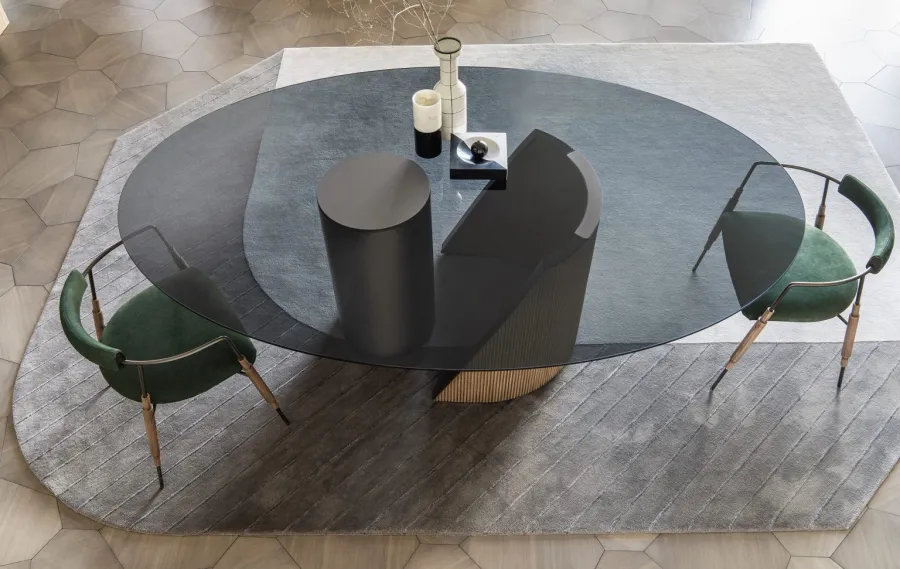 obrazek 2 Gustowny stół ze szklanym blatem do eleganckiego salonu
