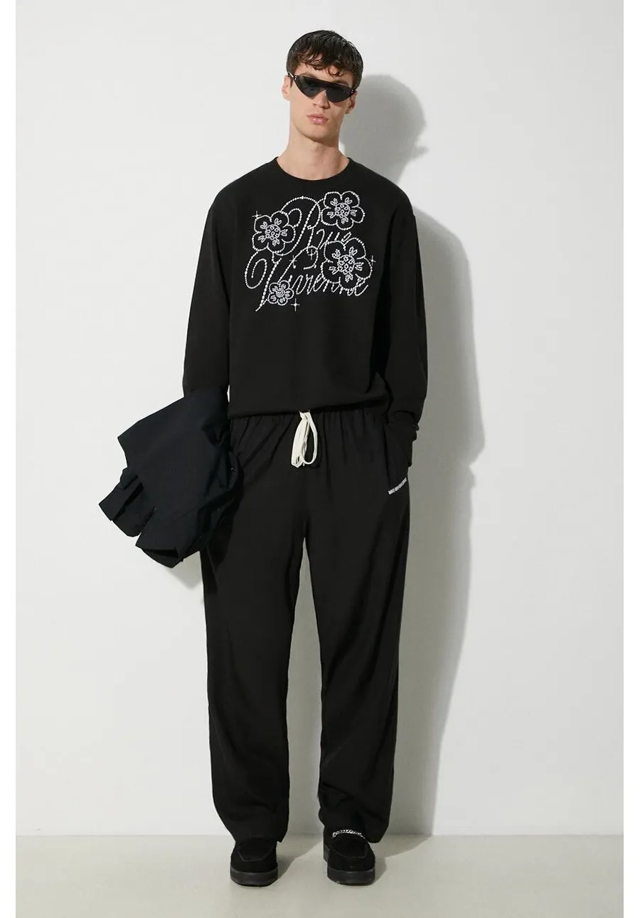 obrazek 1 Kenzo bluza bawełniana Constellation Emb Classic męska kolor czarny z aplikacją FE65SW2284MG.99J