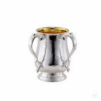 Picture Prestigious netilat yadayim mug with two handles - Zaramella Argenti
