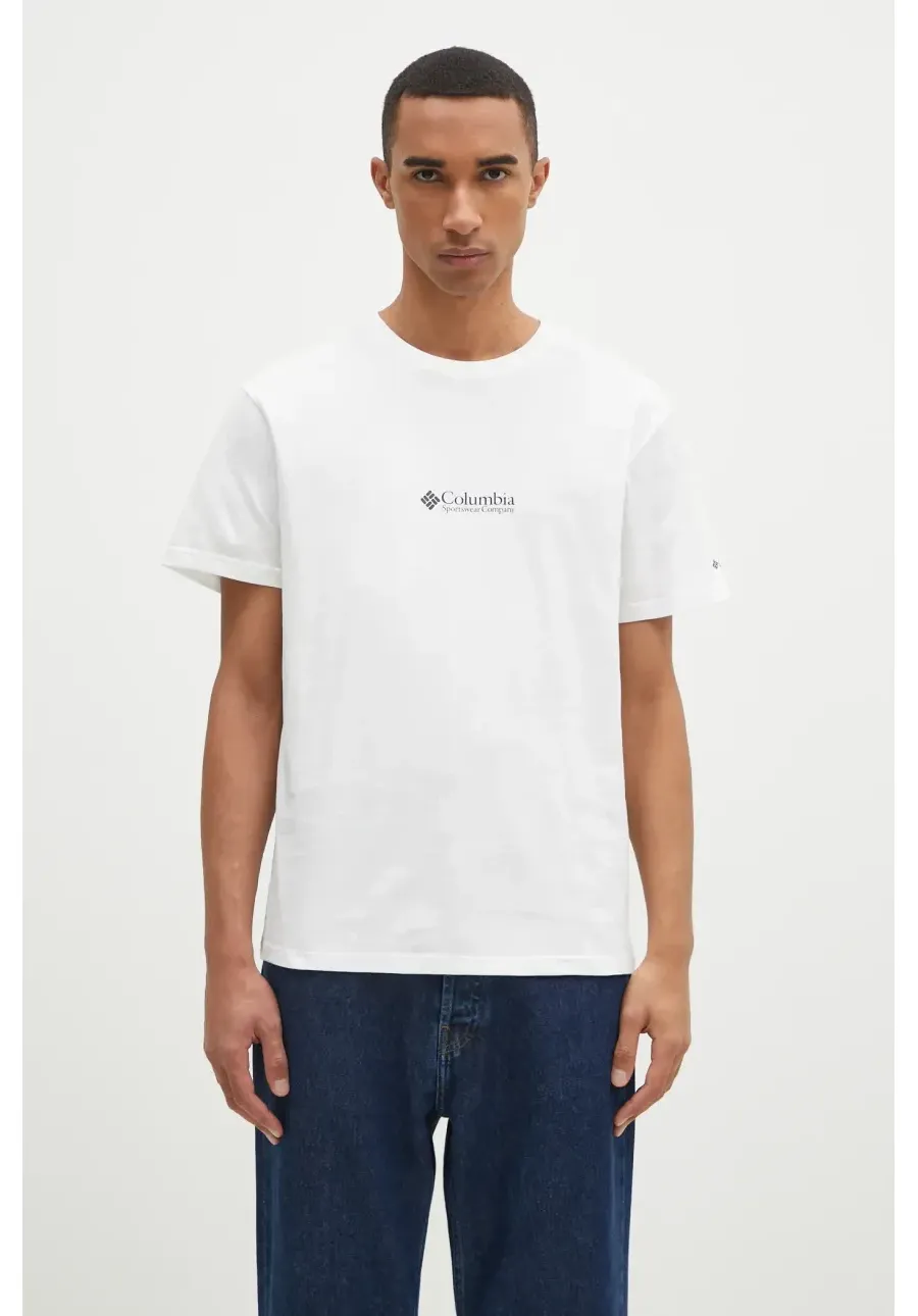 obrazek 1 Columbia t-shirt męski kolor biały z nadrukiem