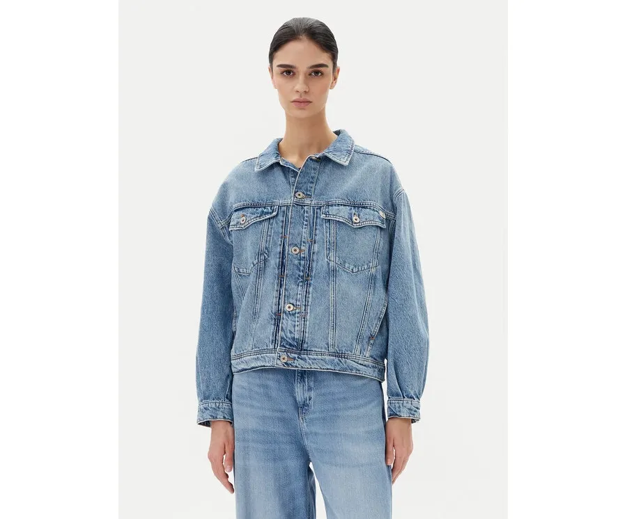 obrazek 1 Mustang Kurtka jeansowa Arcata 1016219 Niebieski Loose Fit